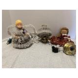 Vintage handmade items, light up angel, lamp