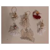 Vintage Handmade Crochet Lace Angel Christmas