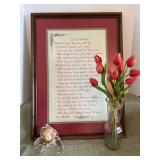 CrossStitch picture,  To his Mother, with Decro