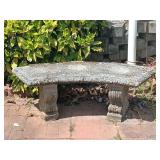 Classical Curved Concrete Garden Bench (Heavy!