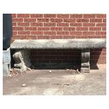 Straight Concrete Garden Bench (Heavy! Bring Help