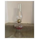 Vintage glass oil lamp