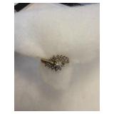 10 KT Ring with Diamonds 43.7 gram with