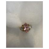 10 KT Pink Ice Ring Total weight 73.8 grams A
