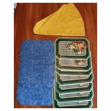 Springtime Vinyl Place Mats with Yellow Round