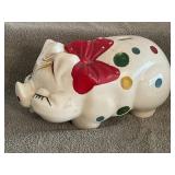 Vintage ceramic/stoneware piggy bank.  American