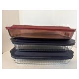 Pyrex 9x13 Glass Baking Dishes with Lids