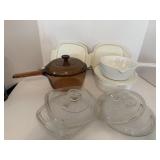 Corning Visions and Dishes with Extra Lids