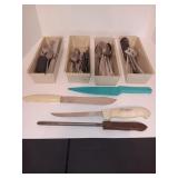 Collection of Cutlery With Knife Sharpener