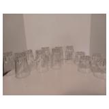 8 Tall and 4 Small Cut Clear Scotch Glasses