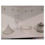 Vintage Cut Glass Bowl Top and Various other
