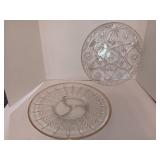Vintage 1950s Jeanette Glass divided relish tray