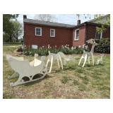 Wood Sleigh Rendeer
