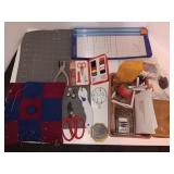 Assortment of miscellaneous sewing items and