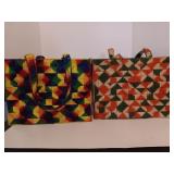 Two Plastic Canvas Hand Made Body Bags (Both