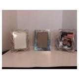 3 Beautiful 5x7 Silver Picture Frames