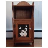 Beautiful Antique Duck End Table or Wall Cabinet
