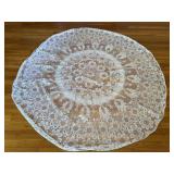 Vintage, round lace tablecloth
