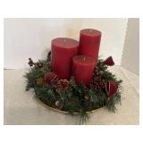 Beautiful Christmas centerpiece. Heavy.