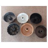 Assortment of 6 Bunt Cake Pans
