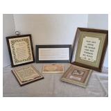 Nice Friendship Plaques and Vintage Framed