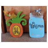Two Adorable Hand Painted Door Hangers