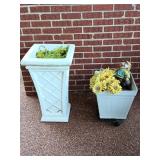Mayne Georgian 28' tall planter in white and