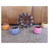 Metal Sunburst Wind Spinner with 4 Decorative