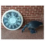 Large Outdoor Glenmont White Clock and Outdoor