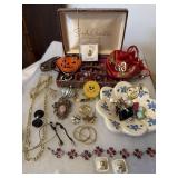 Sarah Coventry Box with Assorted Jewelry and