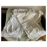 Three vintage, needle point table runners, some