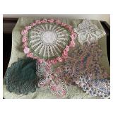 Lot of vintage crocheted doilies