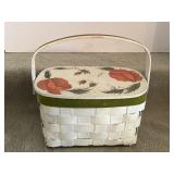 Vintage wooden, decoupage basket.  Pocketbook?
