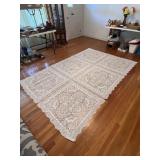 Vintage lace tablecloth  73ï¿½x110ï¿½ needs cleaned