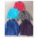 Five Size Large Winter Jackets Different Brands