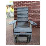 Outdoor Single Glide Chair with Two Cup Holders
