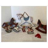 Vintage wooden horse lot