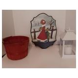 Rustic Christmas Themed Decoration Set with Hand