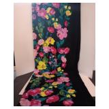 Vera Bradley Twin Sized Black Floral Plush Throw