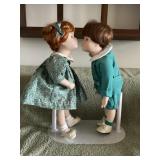 Vintage, porcelain kissing dolls.  Jessie Willcox