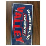 Valley Chevrolet Metal Tag