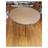 Round Folding Table (One leg needs Work to stay