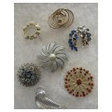 Ladies Pins Brooches 7. Some missing