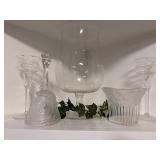 Glass Candle Holders Bell and Large Floating