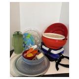Assorted Plastics Bowls Measuring Cups Spoons