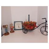 Wrought Iron Tricycle-Shaped Plant Stand with