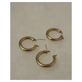 14 KT Gold Hoop Earrings. One Extra48.5 Grams