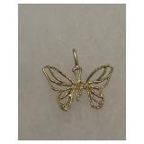 14 KT Butterfly Pendant 17.3 gram