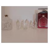 6-piece Clear Glass Nativity Set with Mikasa