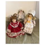 Vintage porcelain dolls